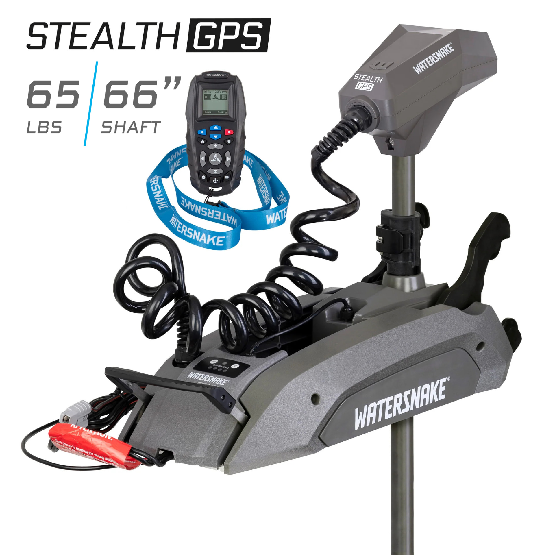 Watersnake Stealth GPS 65/66 bow mount trolling motor with wireless GPS remote